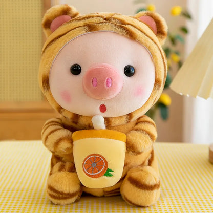 Milk Tea Plush Pig Toy