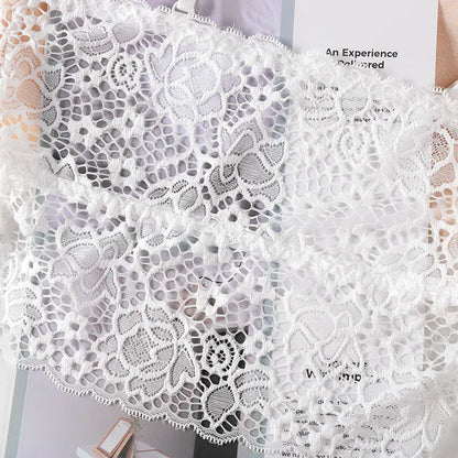 Lace Back Triangle Cup Women's Bra with Adjustable Straps