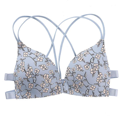 Floral Wireless Triangle Cup Bra